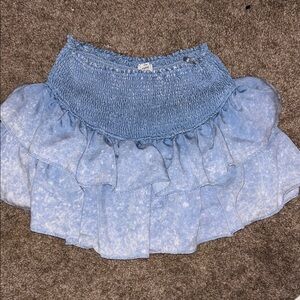 Blue Ruffled Skirt